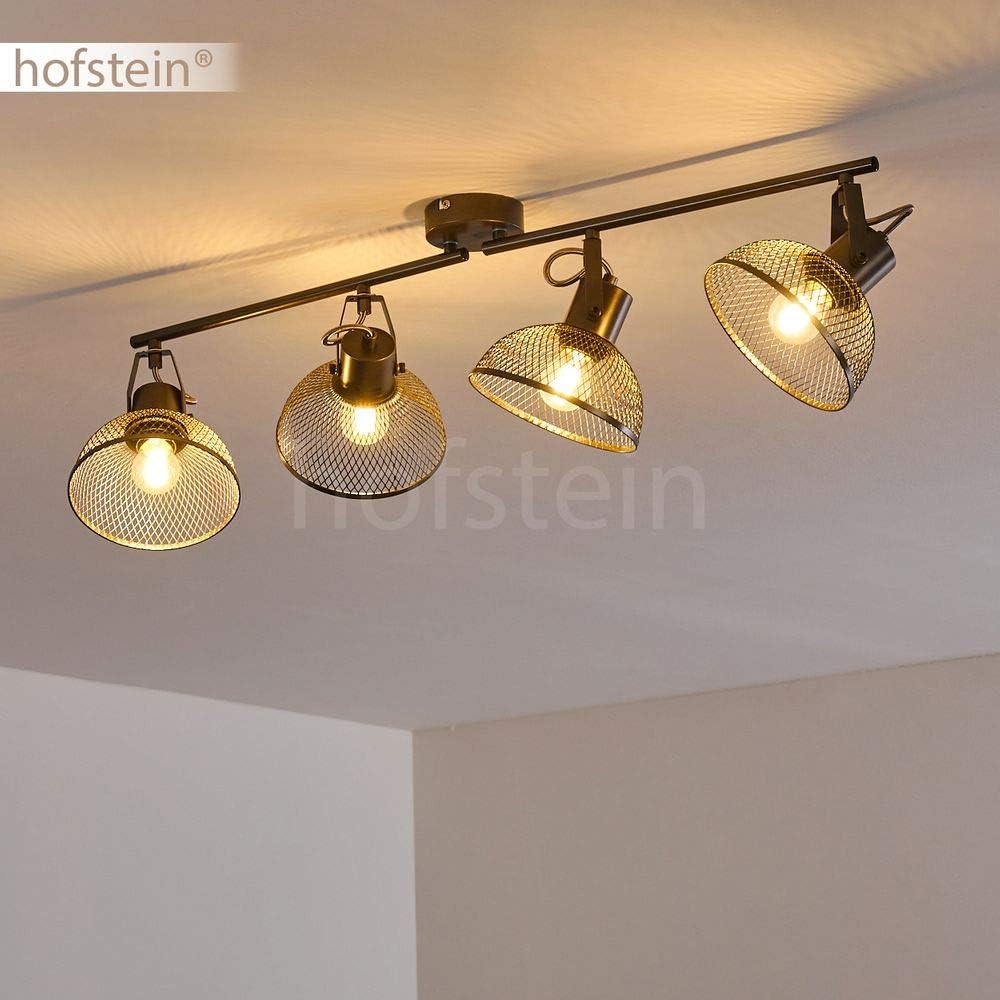 Deckenleuchte Oksevej, Deckenlampe aus Metall in Silber, 2-flammig, mit