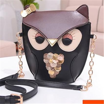 Amazon Co Jp Pu革 3ｄフクロウ顔 3ｄ狐顔カバン カバン ミニカバン ショルダーバッグ バッグ １個セット 01 フクロウ シューズ バッグ