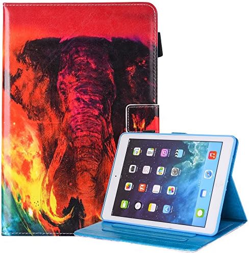 iPad Pro 10.5 Case, Monstek Smart Flip Slim Leather Case Auto Wake/Sleep Kickstand Cover Wallet Protective Case for iPad Pro 10.5 Inch,2017 Release - 05 Red Elephant