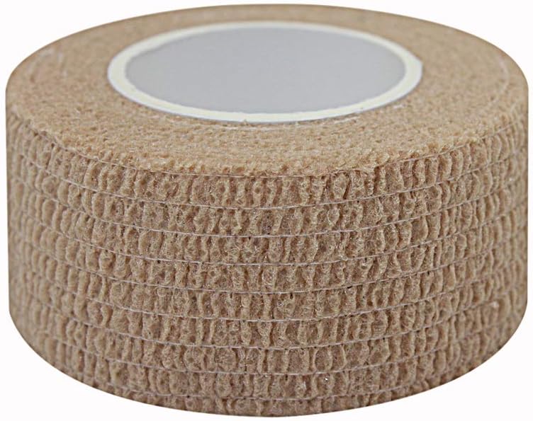 STpro Crepe Bandage 2.5cm x 12 Rolls Skin Elastic Bandage Cohesive Bandages Waterproof Bandage Vet Wrap Support Bandage Cohesive Support Bandage Vets Tape Self Adhesive Bandage - Image 3