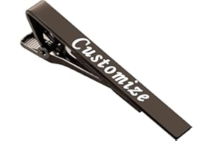 UNICGIFT Custom Tie Clips, Personalize Engraved Tie Bar Clasp, Gift for Men Boy on Wedding, Party, Fathers' Day, Professional