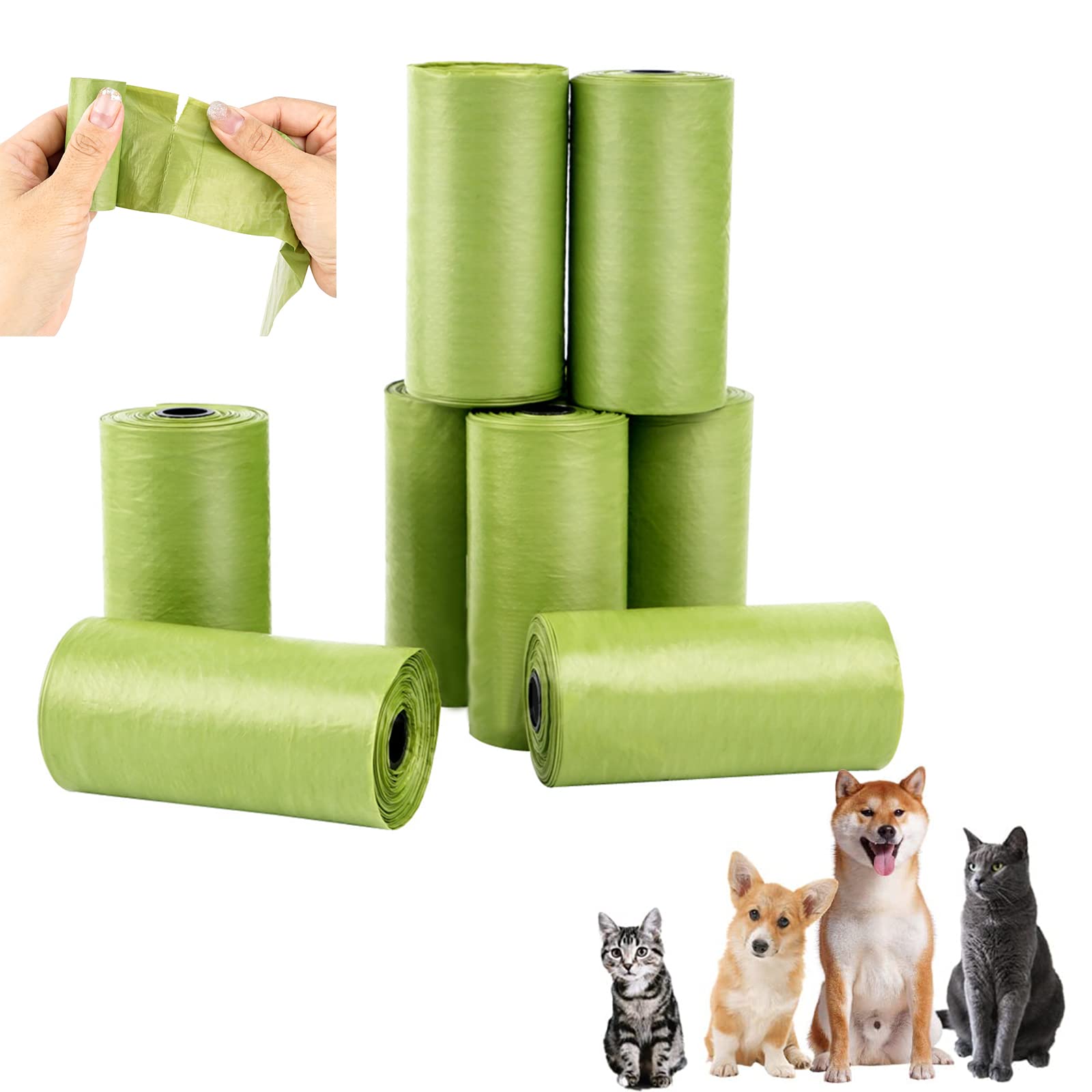 Dog Poo Bags, Poo Bags Thick and Guaranteed Leakproof, Unscented, 120-Count