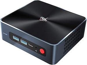 Beelink Mini PC SEI10 Intel 10th Gen Dual-Core i3-10110U(Up to 4.1GHz) Mini Computer 8GB RAM 256GB NVMe SSD,Windows 10 Pro 25W High Performance Mini Desktop Computer, Dual HDMI,WiFi 6,BT5.0
