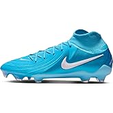 Nike Phantom Luna 2 Pro FG High-Top Soccer Cleats (FJ2575-400, Blue Fury/White) Size 9.5