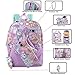 5 in 1 Backpack with Lunch Bag Set For Girls; Girls Backpack and Lunch Box Set Elementary (Unicorns)