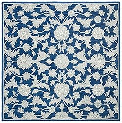 SAFAVIEH Micro-Loop Collection 5' x 5' Square Navy