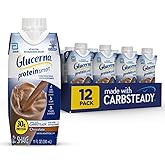 Glucerna Protein Smart Diabetes Care Shake, Chocolate, Diabetic Meal Replacement to Support Blood Sugar Management, 30g Protein, 150 Calories, Ready to Drink, 11-fl-oz Bottle, 12 Pack