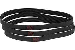 uxcell 200J6 Rubber Poly V Belts, 6 Ribs PJ V-Ribbed Belt 20" Length x 0.55" Width x 0.14" Thick, Industrial Transmission Dri