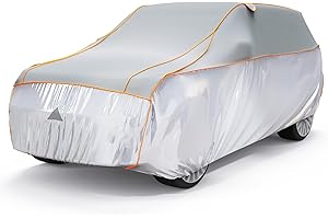 PULAIM Anti Hail Car Cover Multilayer Thickened Full Car Cover Waterproof Anti Frost Thermostatic Windshield Cover Fit for Class A SUV Up to 181’’ EVA Hail Car Cover Protection Blanket All-weather Protection