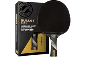 STIGA Bullet Ping Pong Paddle – 5-ply Extra Light Blade – 2mm Premium Sponge – Flared Handle for Masterful Grip – Performance Table Tennis Racket for Competitive Play