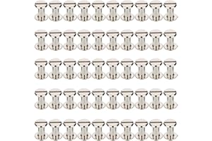 TENG LANG 50-Sets Screw Post Metal Chicago Screws Binding Screw Leather Screw Nail Rivet Button Solid Belt Tack Screw (Silvery, 5/16 Inch)