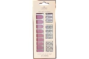 GOBUDSGO Gloss Strips - UV Free, Chip Resistant, Easy to Apply & Remove, Long Lasting Gel Stickers | Contains 34 Nail Wraps, 1 File