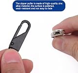 Aidi Metal Zipper Pull Replacement 6pcs in Black, Silver, Gold view 3