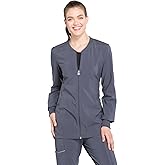 Cherokee Infinity Zip Front Womens Scrub Jacket 4-Way Stretch with Superior Performance and Comfort for Nurse CK370A