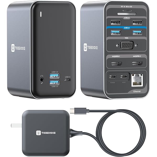 Amazon.com: TobenONE Laptop USB C Docking Station Dual Monitor