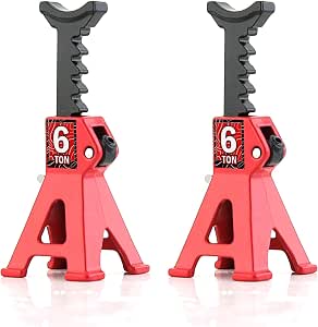 1/24 Scale Metal Adjustable Jack Stands (2pcs, Black) - Realistic Accessory For SCX24, TRX4M, FCX24 RC Crawlers - View #9