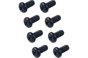 OTTOPO Rear License Plate Screws M5-0.8X10mm Compatible with Tesla Model 3, Y and BMW 18-8 Stainless Steel Black Zinc Plated 8 Pack