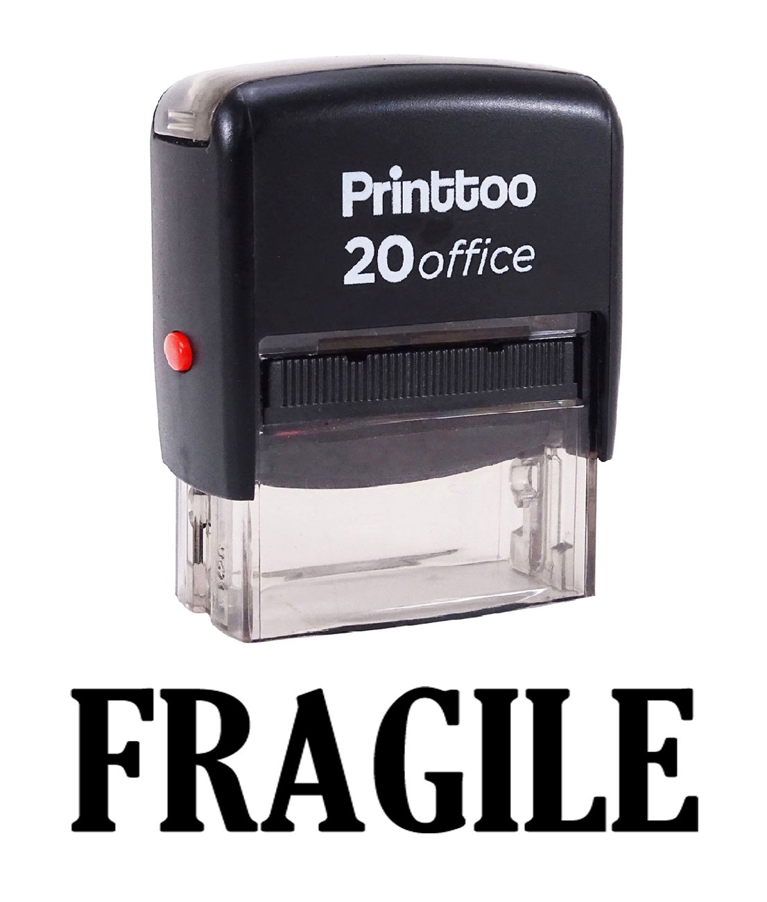 Printtoo Office Stationary Custom Stamp Fragile Self Inking Rubber Stamp-Black