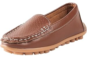 Fudaolee Boys Girls Loafers Dress Flats Slip-On Oxford Casual Moccasins School Walking Boat Shoes(Toddler/Little Kid/Big Kid)