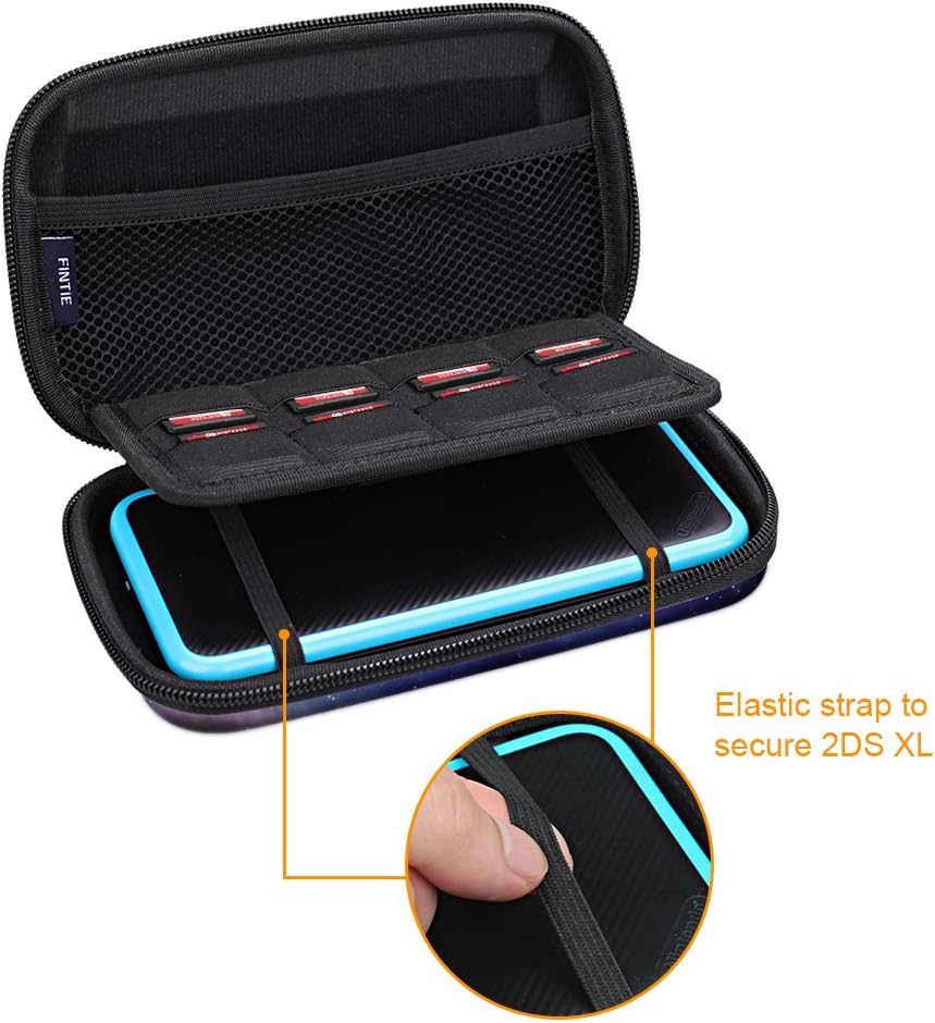 Fintie Carry Case for Nintendo 2DS XL/New 3DS XL LL, Protective Hard Shell Portable Travel Cover Pouch for New 3DS XL LL/New 2DS XL Console with Slots for Games & Inner Pocket (Galaxy): Video Games