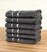 Washcloth Set by Cariloha - Odor Resistant - Highly Absorbent - 3 Included in Set (Graphite)