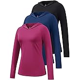Xelky Women's Hoodie Long Sleeve Sun Shirts Lightweight UV Protection Hooded Shirt Athletic Hoodie with Thumb Hole