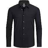 Alex Vando Mens Dress Shirts Regular Fit Long Sleeve Stretch Business Dress Shirts for Men