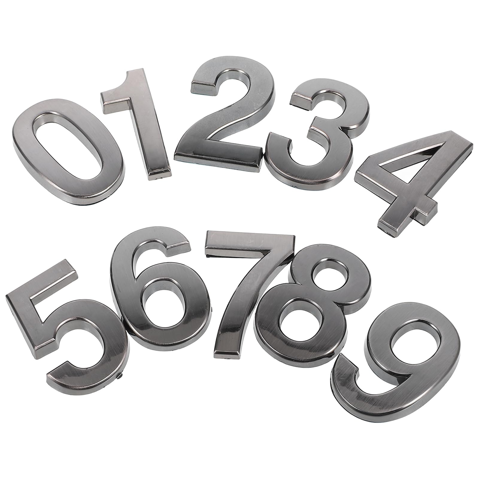 VORCOOL Modern Metal Number Signs, 10 Pieces House Hotel Door Address Numbers Sticker Plate, Customized with Room Number, Easy to Install & Remove, Indoor Use, SIGNAGE