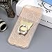 YOKIRIN iPhone 6 Case,iPhone 6S Case,Shiny Powder Sparkle Series Drop Protection Soft TPU Frame + Hard PC Plastic Hybrid Slim Fit Cover with 360 Degree Rotating Magnetic Ring Holder & Stylus Pen,Gold