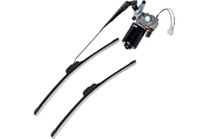 Xislet UTV Electric Windshield Wiper Kit Compatible with Polaris Ranger RZR Can Am Kawasaki Honda Pioneer Golf Cart Tractor with 12V Motor/2pcs 16inch Blades/Instructions
