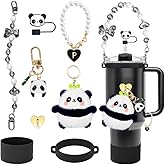 Lavenimary Stanley Cup Accessories Set Including Water Bottle Handle Strap, Siliocne Stanley Cup Boot, Siliocne Straw Cover, Stanley Charms for Stanley Cup 40oz & 30oz Tumbler