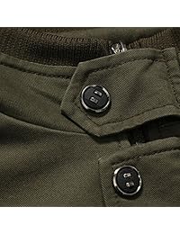 chouyatou - Chaqueta cortavientos para hombre con cremallera