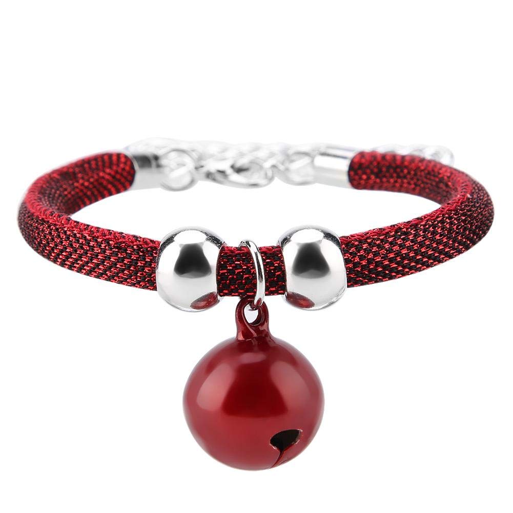Cat Collar with Bell, Nylon Safe Collars for Cats Kitty Collars Pet Collar Breakaway Cat Collar(red)