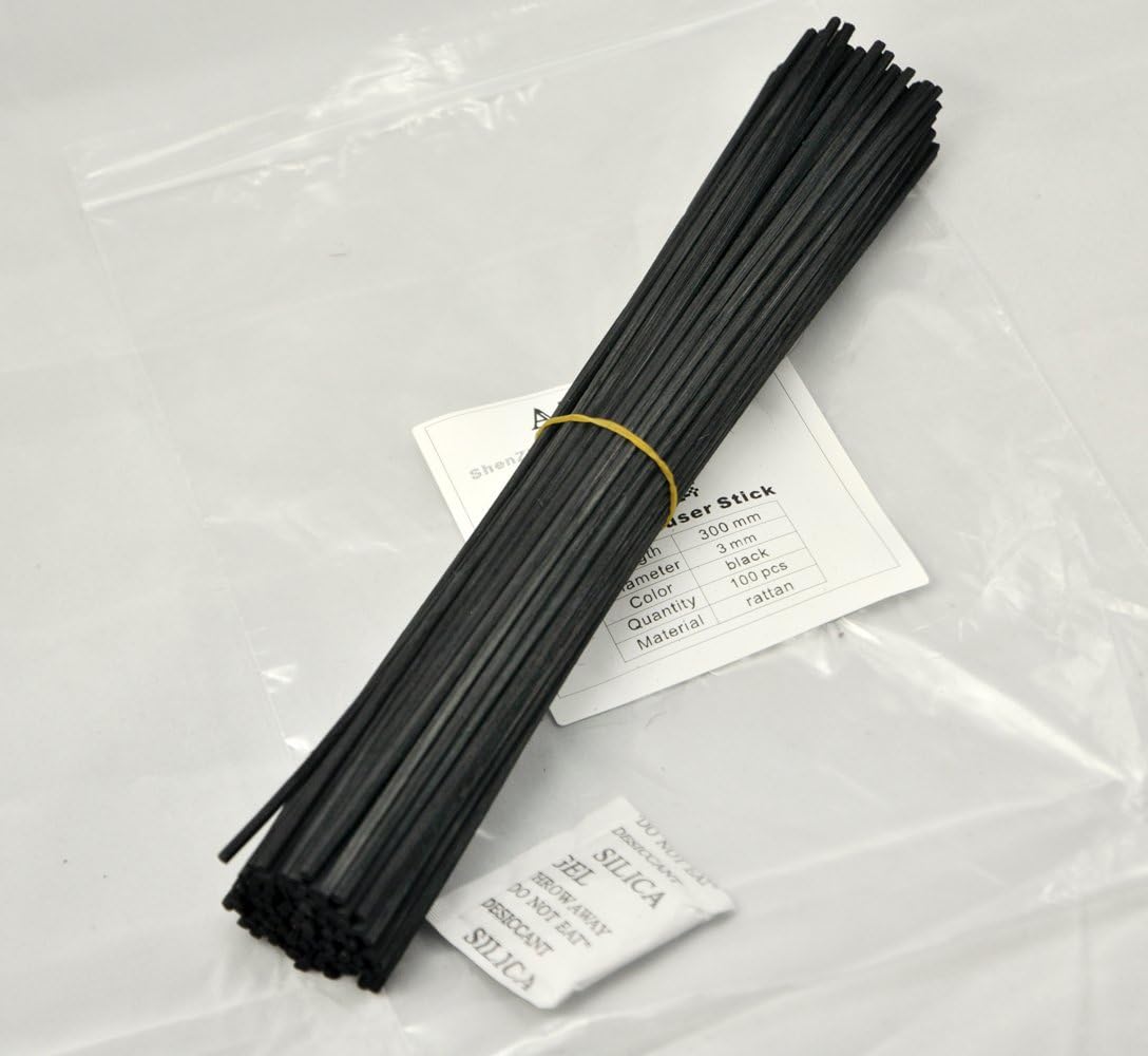 100 Pieces Rattan Reed Diffuser Replacement Refill Sticks (30cm x 3mm, Black) - Image 4
