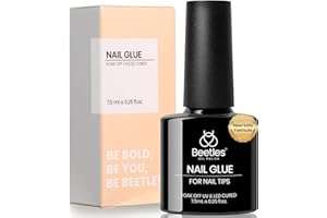 beetles Gel Polish 9 in 1 Gel Nail Glue for Clear Acrylic Nails Tips, Long Lasting Super Strong Brush Nail Glue for Fake Nails, Base Blooming Nail Gel, New Safe Formula, U V Light Cure