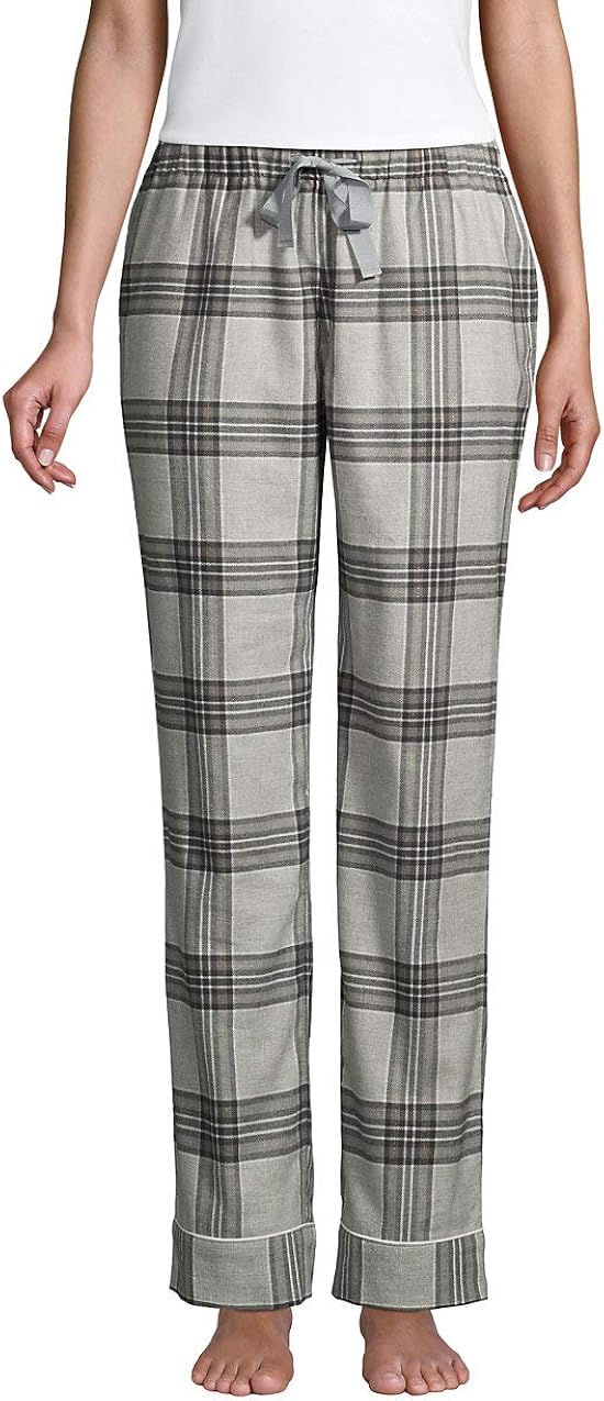 Lands' End Women's Print Flannel Pajama Pants at Amazon Women’s