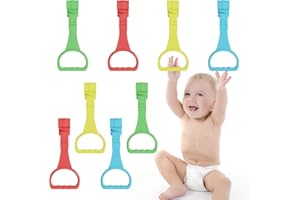 OULUN 8Pcs Pull Up Rings - Baby Walking Exercises Assistant - Bed & Crib Stand Up Rings (4 Colors)