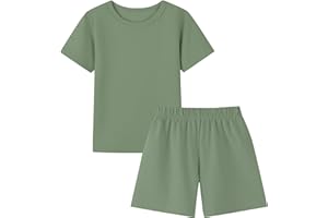 AIUI-HARNSBORN Baby Girls Boys Pajama Set, Toddler Sleepwear pjs, Cotton Tee and Pant pjs Set