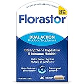 Florastor Probiotic for Digestive and Immune Health, 30 Capsules | Probiotics for Women &amp; Men, Helps Flush Out Unwanted Bacteria, Boosts The Good with Our Unique Strain Saccharomyces Boulardii