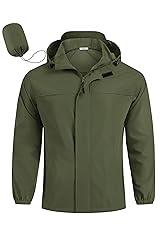 COOFANDY Men's Rain Jacket Waterproof Lightweight