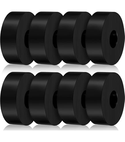 10Pcs Heavy Duty Rubber Spacers - 1" OD X 3/8" ID X 0.6" Thick Anti-Vibration Bushings
