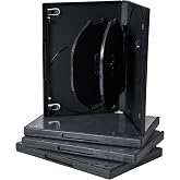 Progo Premium 14mm Standard Size 6-Disc DVD Case with Clear Sleeve - Space Saving Storage Solution for Blu-ray Discs, DVDs and CDs (5 pcs)
