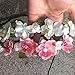 Hippie Love Flower Garland Crown Festival Wedding Hair Wreath BOHO Floral Headband (Pink)