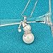 Cute Snowman Pendant Long Necklace for Women Pearl Jewelry Santa Claus