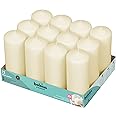 BOLSIUS 12 Ivory Pillar Candles - 2.7 x 6.7 inch Unscented Candle Set - Dripless Clean Burning Smokeless Dinner Candle - Perfect for Wedding Candles, Parties and Special Occasions