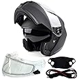 Modular Full Face Snowmobile Helmet with Heated Shield, Breath Box Typhoon TH158