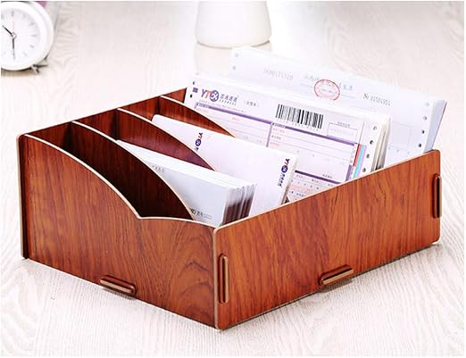 Amazon Com Diy Wooden Desktop Storage Box Paper Money