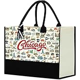 Italy Chicago New York Las Vegas Paris Gifts for Women Canvas Tote Bag
