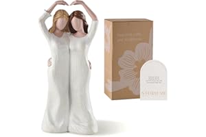 Storieme Gifts for Best Friend Women: Soul Sister Friendship Bestie Birthday Gift - Unique Gifts for Sisters from Sister Resin Figurines