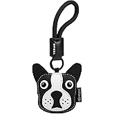 elephtree Dachshund Bulldog Keychain Dog Shaped Leather Bag Charm, Cute Keyring for Women Men Teens Gifts